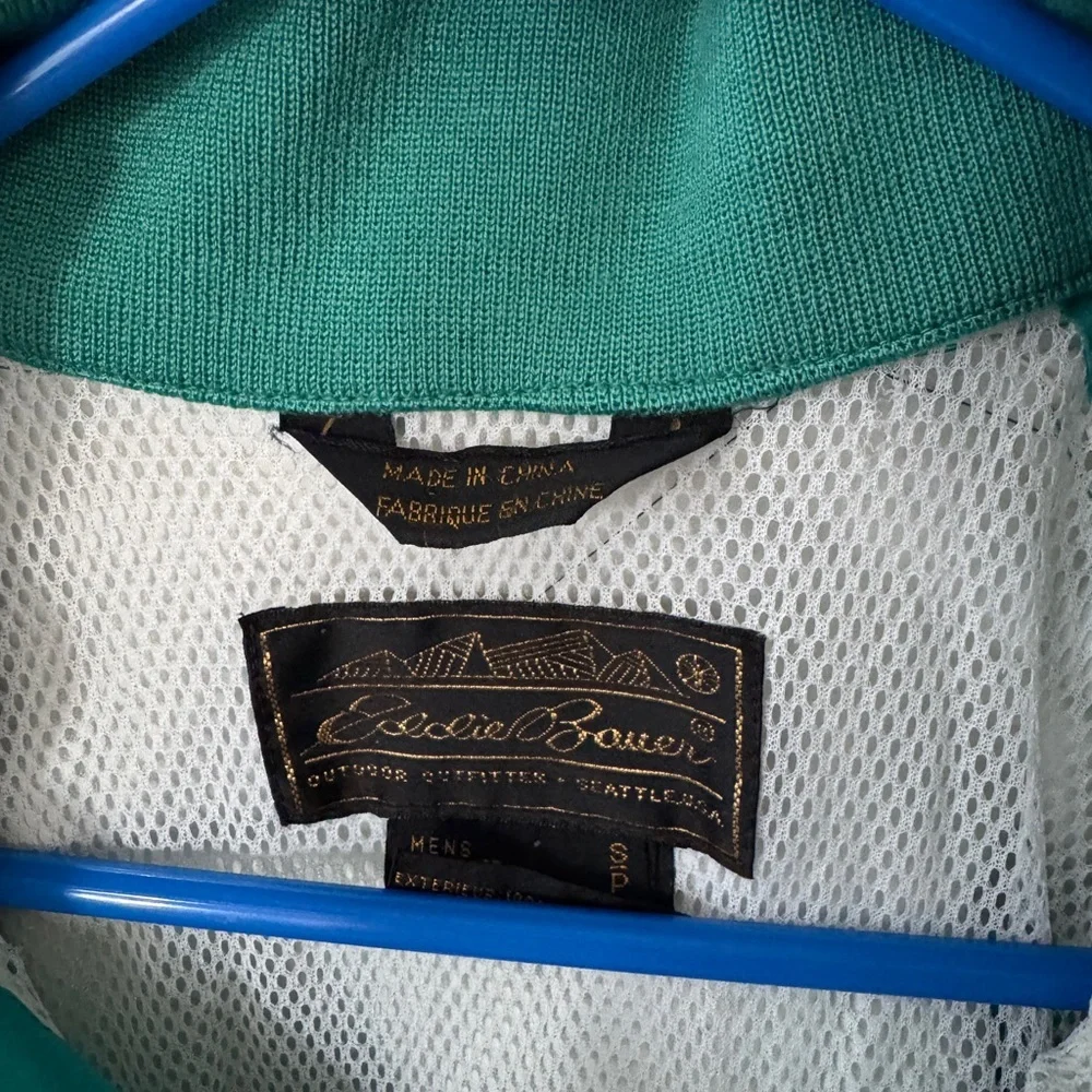 Vintage Eddie Bauer Gore-Tex Jacket Mens Small Teal Green Outdoor Anorak ✨ - Picture 14 of 14